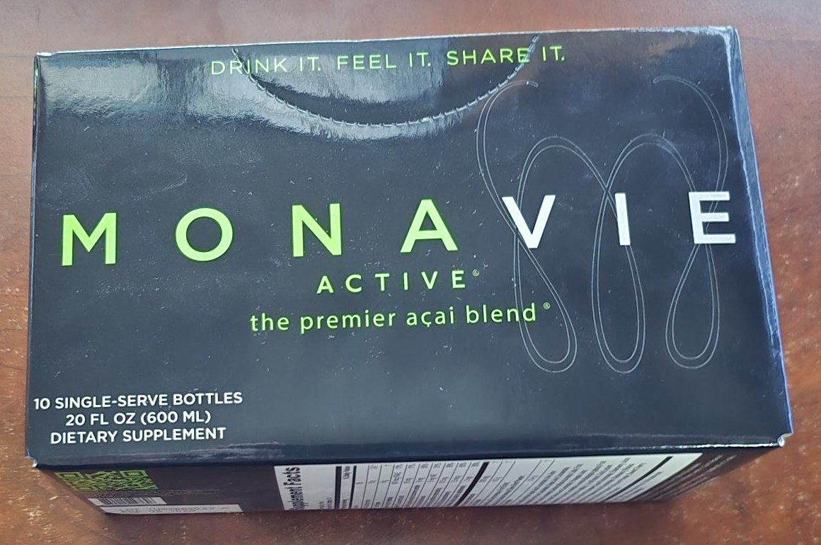 Monavie Active Shots box, front